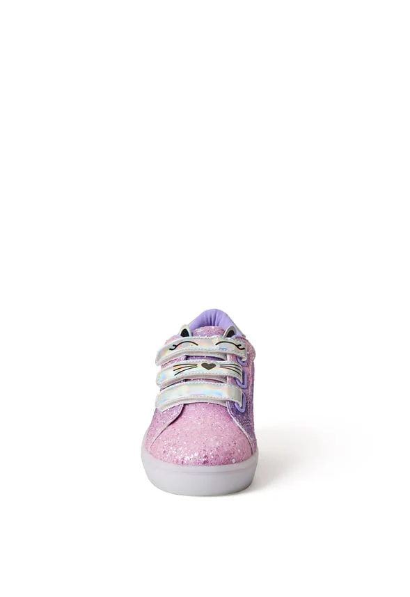 Ombre Glitter Cat Multi-Strap Sneaker - Image 4