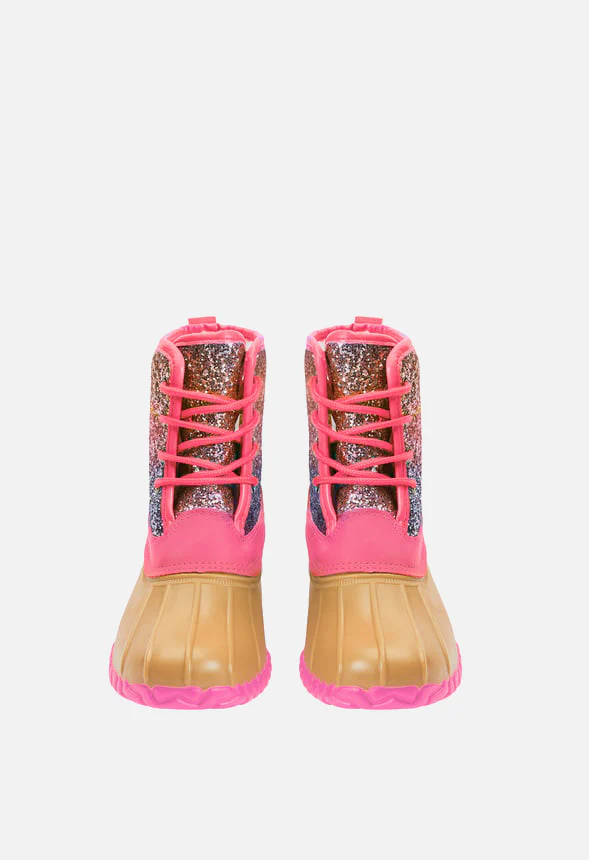 Ombre Lace Up Duck Boot - Image 7