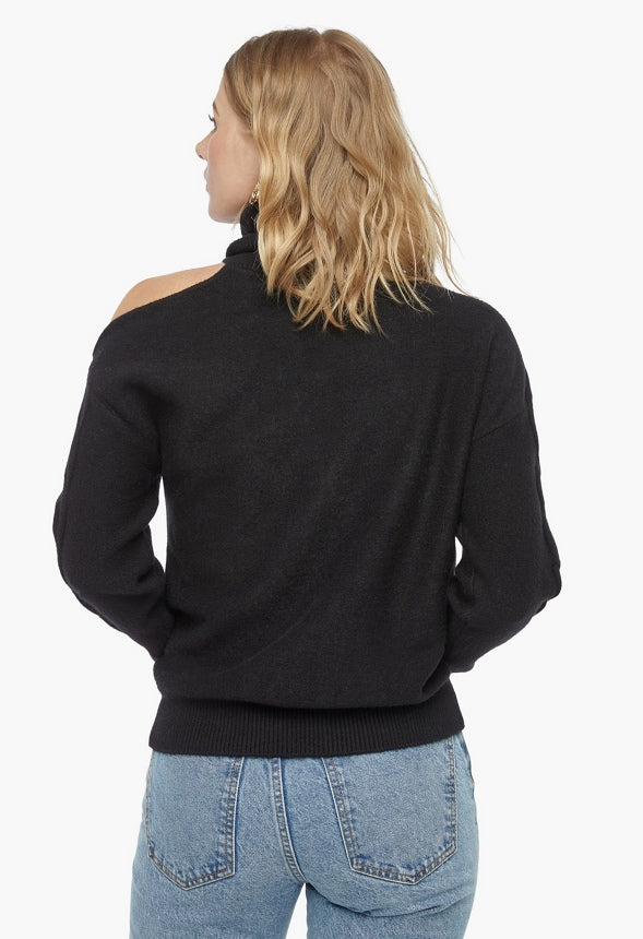 One Shoulder Cable Sweater - Image 2