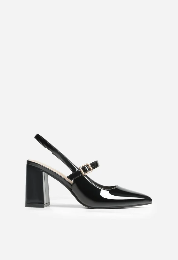 Open-Back Chunky Slingback Pumps - Image 3