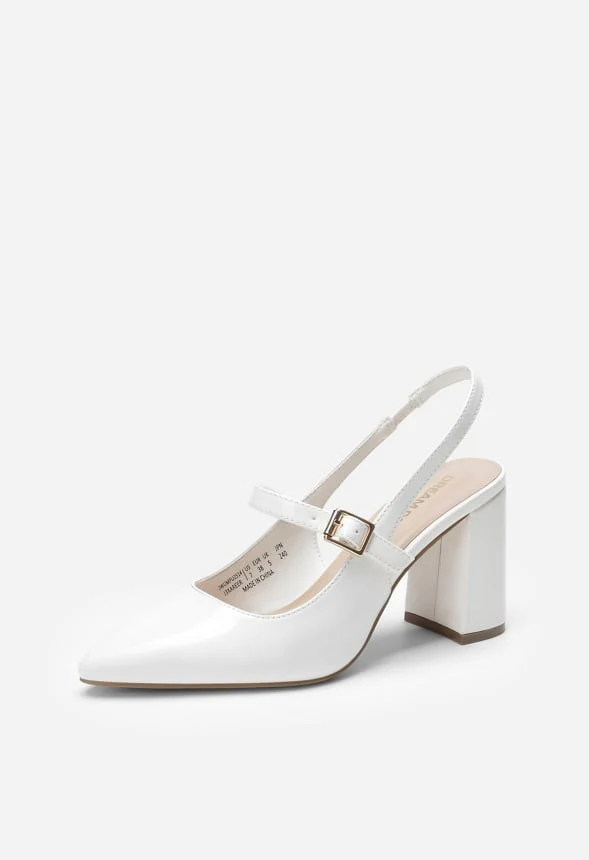 Open-Back Chunky Slingback Pumps - Image 2