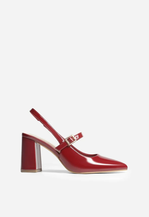 Open-Back Chunky Slingback Pumps - Image 2