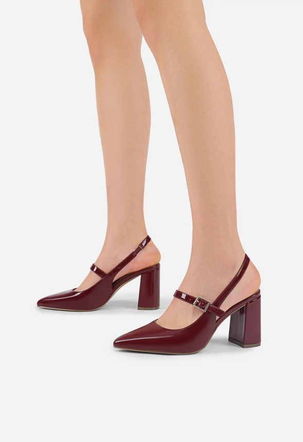 Open-Back Chunky Slingback Pumps - Image 5