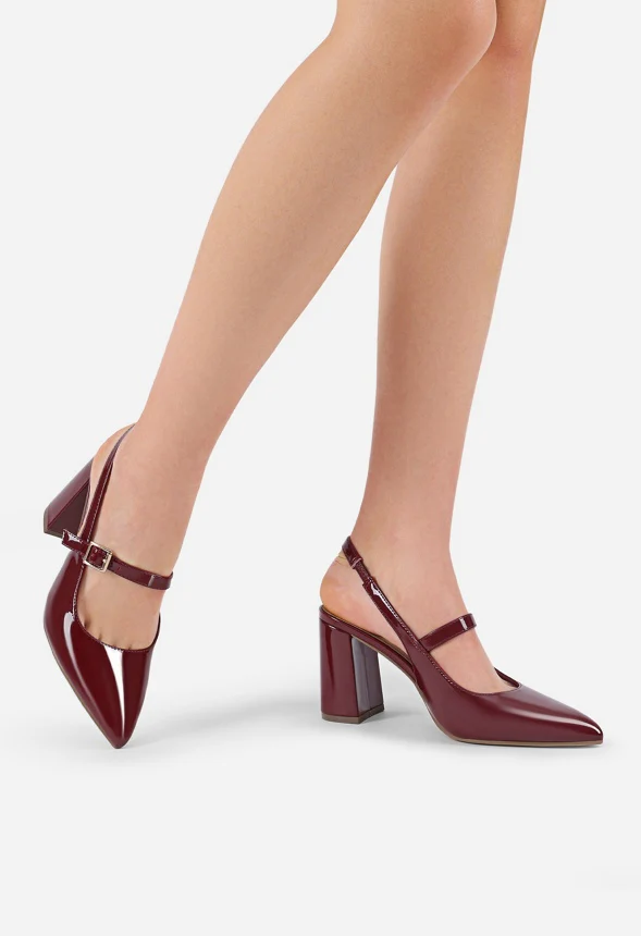 Open-Back Chunky Slingback Pumps - Image 6