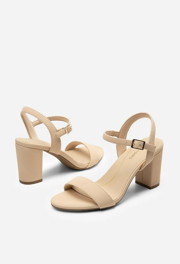 Open-Toe Chunky Dress Sandals - Image 4