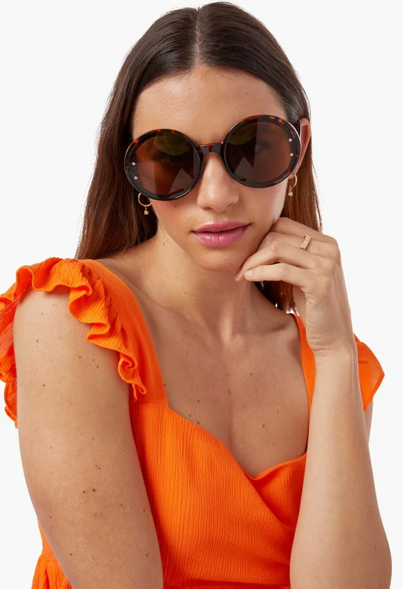 Oversize Round Sunglasses - Image 3