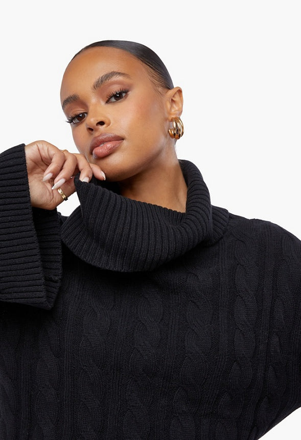 Oversized Cable Sweater - Image 4