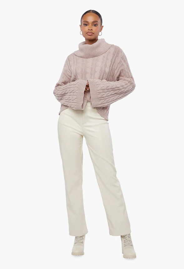 Oversized Cable Sweater - Image 3