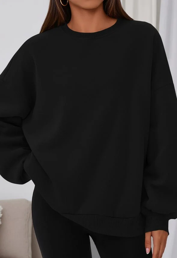 Oversized Crewneck Pullover Sweater - Image 3