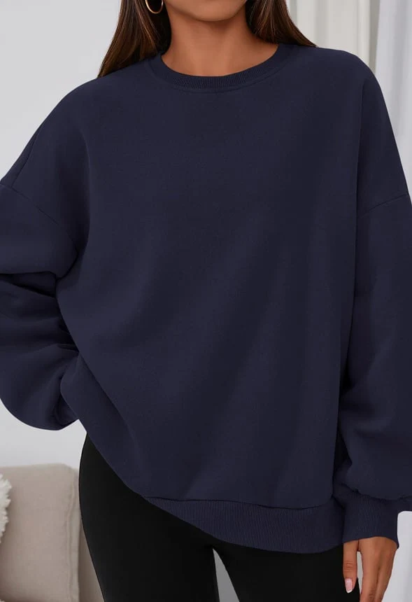 Oversized Crewneck Pullover Sweater - Image 4