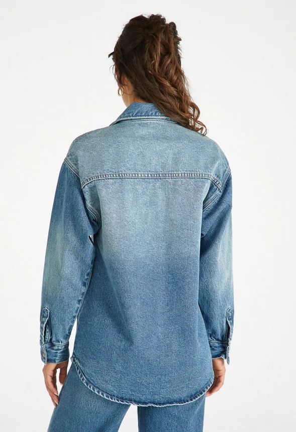 Reese Oversized Denim Shacket - Image 2