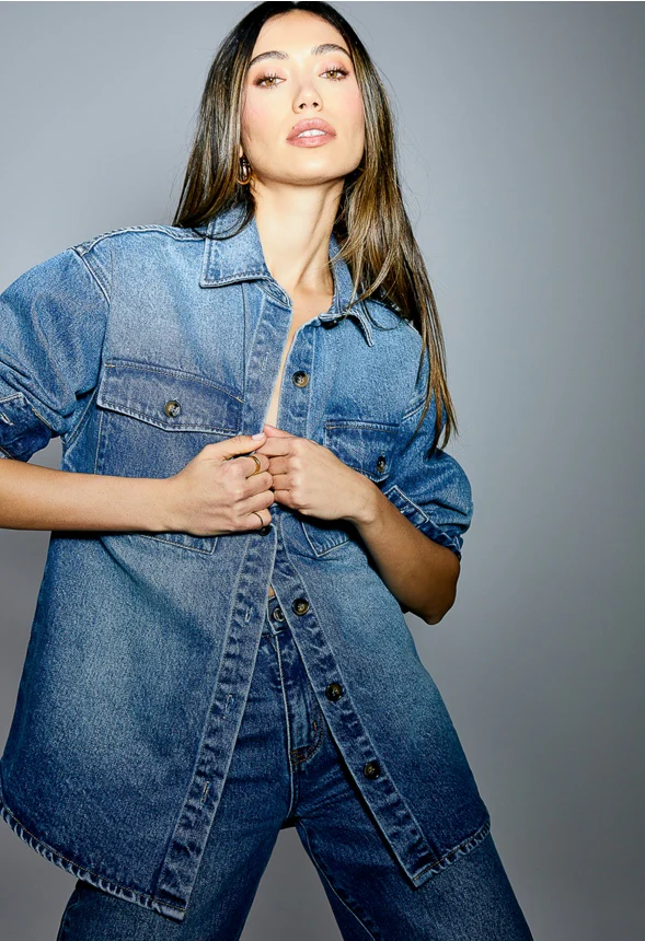 Reese Oversized Denim Shacket - Image 8