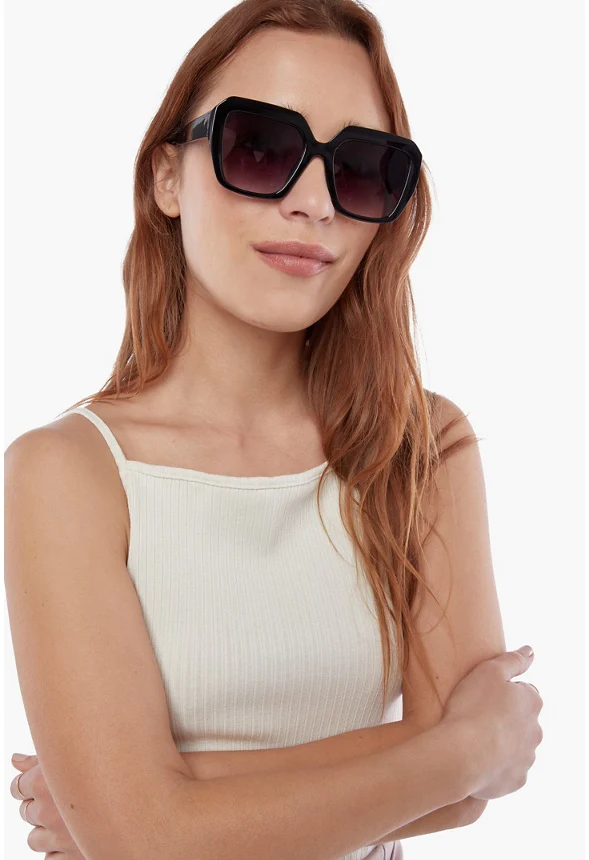 Oversized Geometric Acetate Sunglasses - Image 3