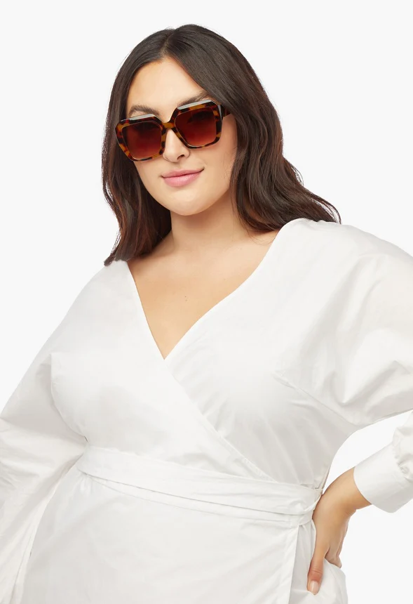 Oversized Geometric Acetate Sunglasses - Image 4