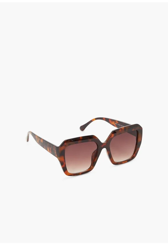Oversized Geometric Acetate Sunglasses - Image 3