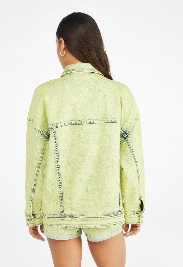Oversized Relaxed Denim Jacket - Image 2