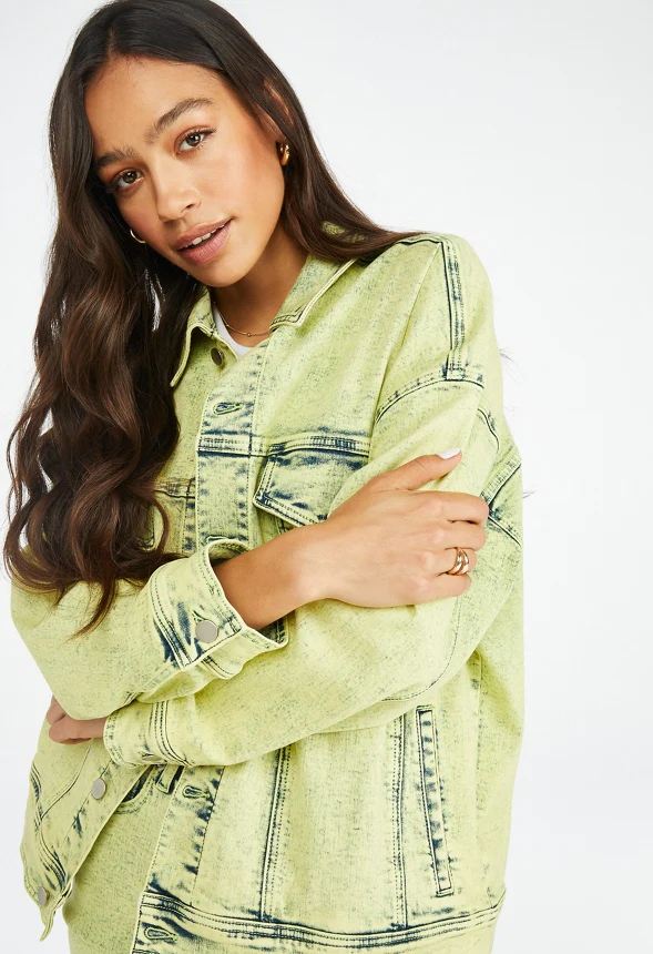 Oversized Relaxed Denim Jacket - Image 3