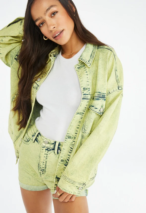 Oversized Relaxed Denim Jacket - Image 4