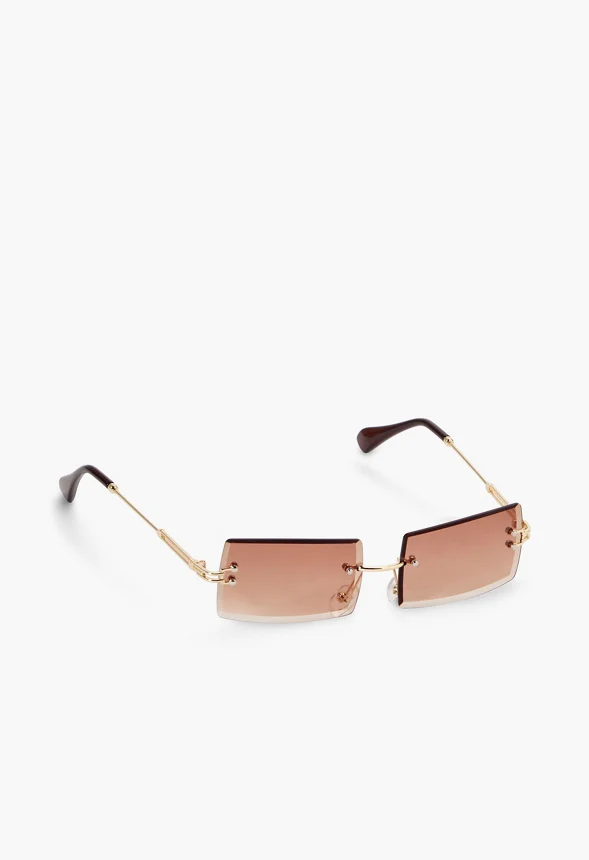 Oversized Rimless Square Sunglasses - Image 2