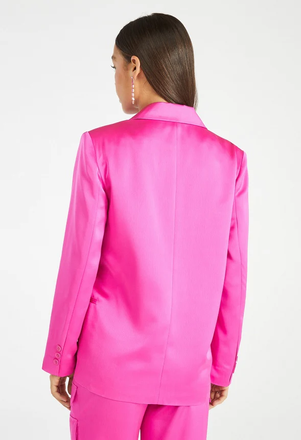 Oversized Satin Blazer - Image 2