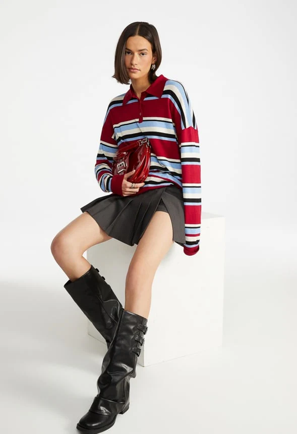 Oversized Striped Polo - Image 5