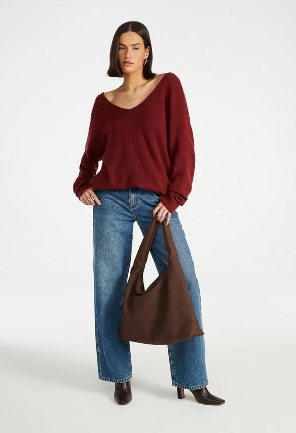 Oversized V-Neck Sweater - Image 2
