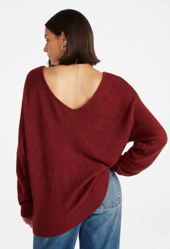 Oversized V-Neck Sweater - Image 3