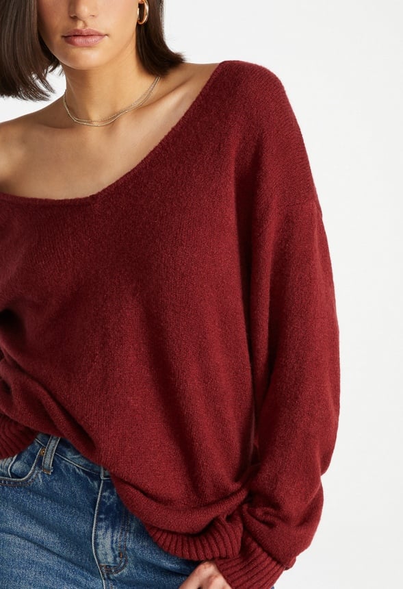 Oversized V-Neck Sweater - Image 4