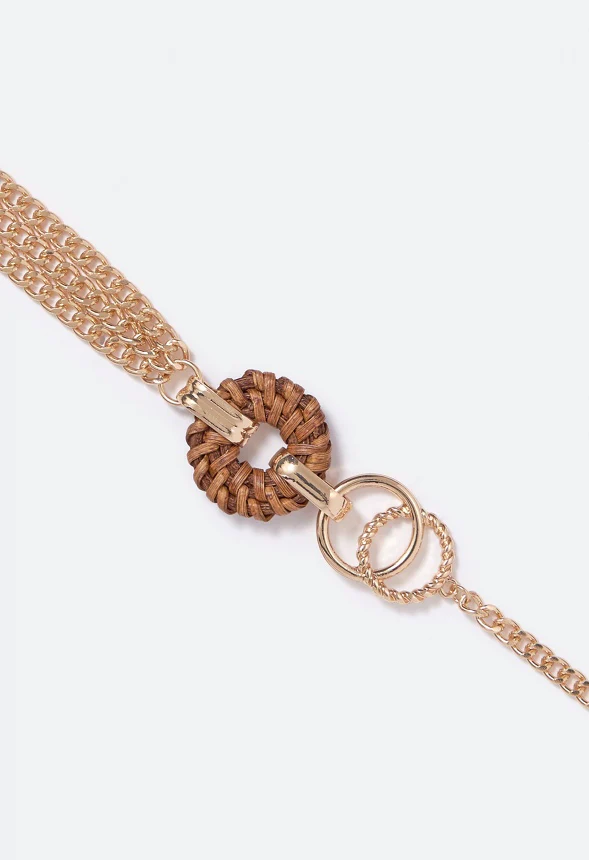 Paloma Chain and Raffia Necklace - Image 3