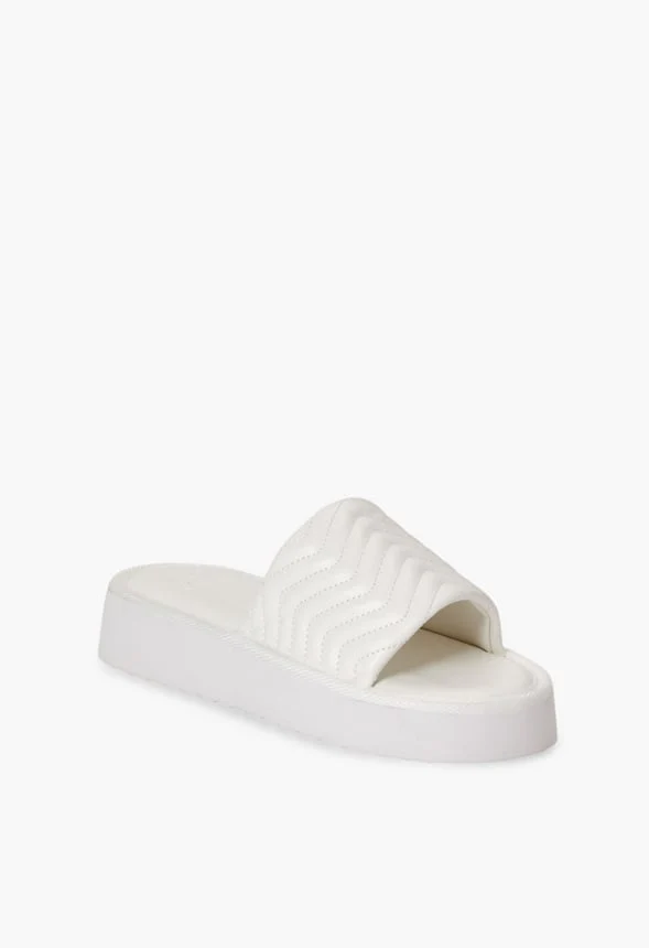 Pamela Quilted Platform Slide - Image 2