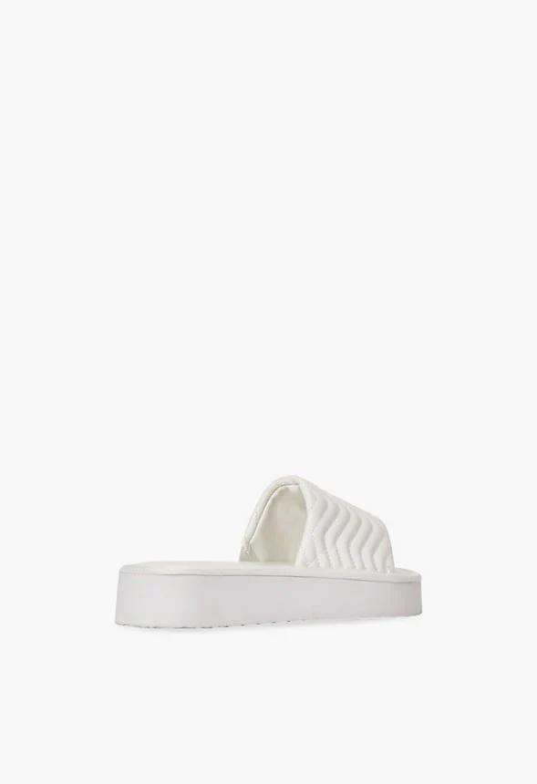 Pamela Quilted Platform Slide - Image 3