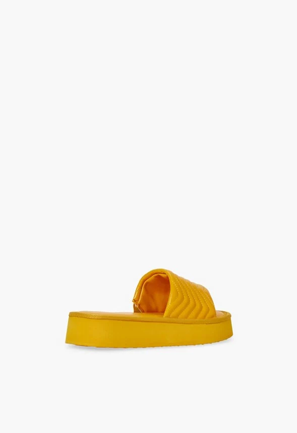 Pamela Quilted Platform Slide - Image 3