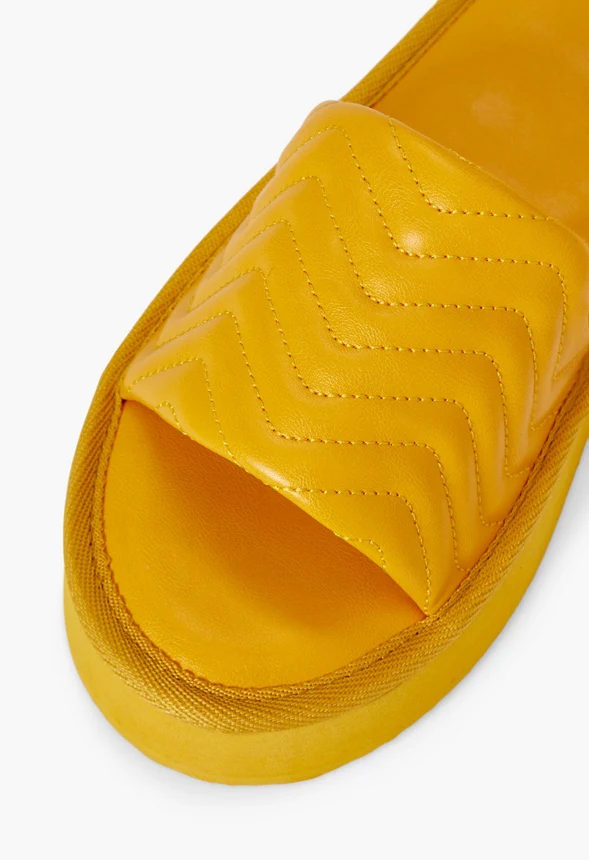 Pamela Quilted Platform Slide - Image 4