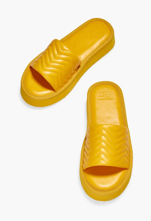 Pamela Quilted Platform Slide - Image 6