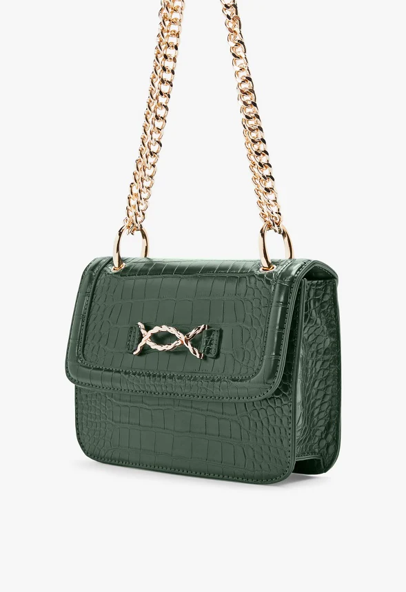 Paneled Crossbody With Twisted Hardware - Image 5