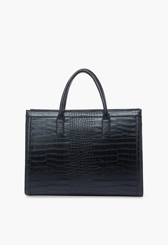 Panelled Satchel With Bracket Handles - Image 2