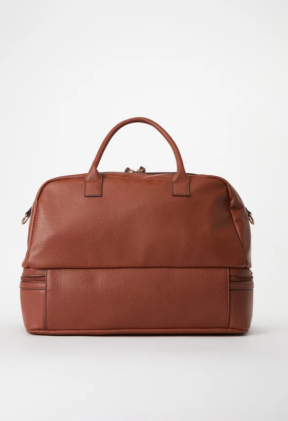 Paneled Weekender With Shoe Compartment - Image 4