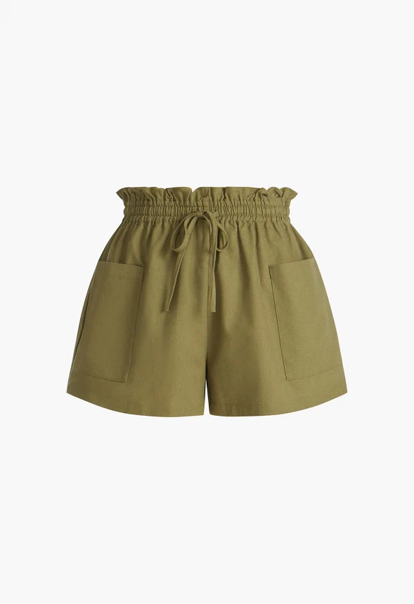 Paperbag Linen Shorts - Image 6