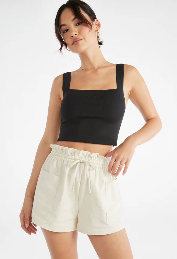 Paperbag Linen Shorts - Image 3
