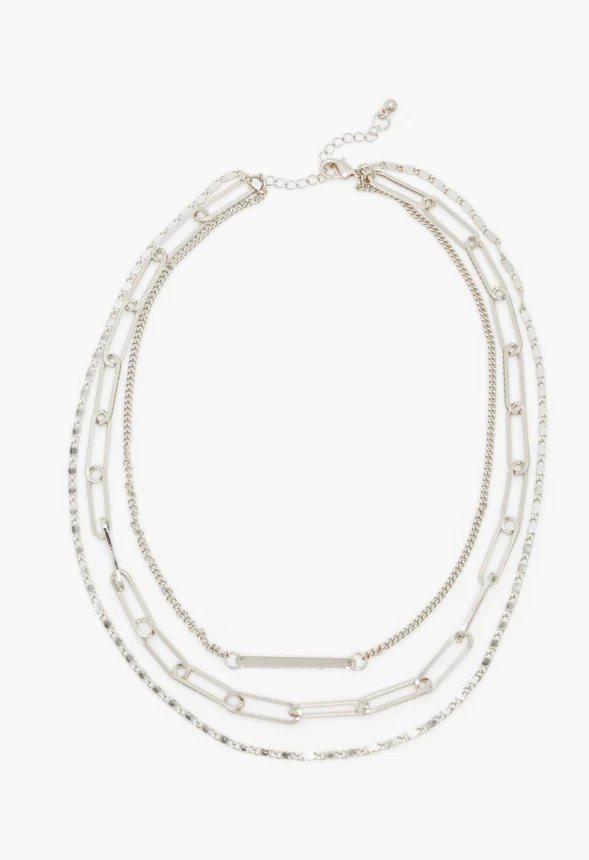 Paperclip Chain Necklace Set