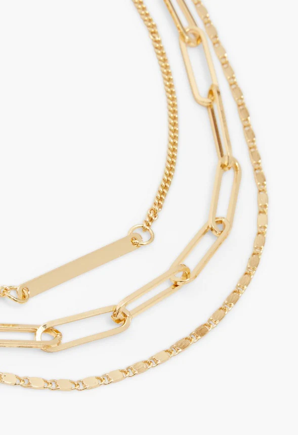 Paperclip Chain Necklace Set - Image 2