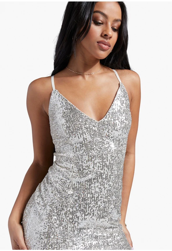 Party Sequin Midi Dress - Image 3