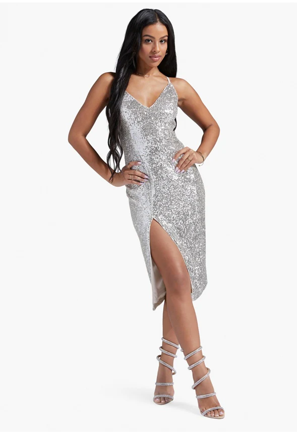 Party Sequin Midi Dress - Image 4