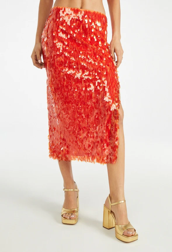 Party Sequin Top and Skirt Set - Image 4