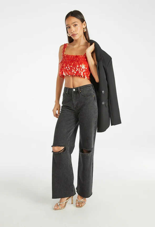 Party Sequin Top and Skirt Set - Image 5