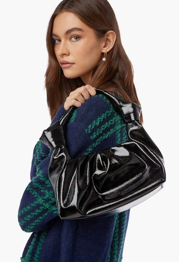 Patent Soft Volume Shoulder Bag - Image 3