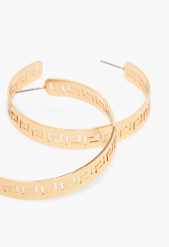 Patterned Cutout Hoops - Image 2