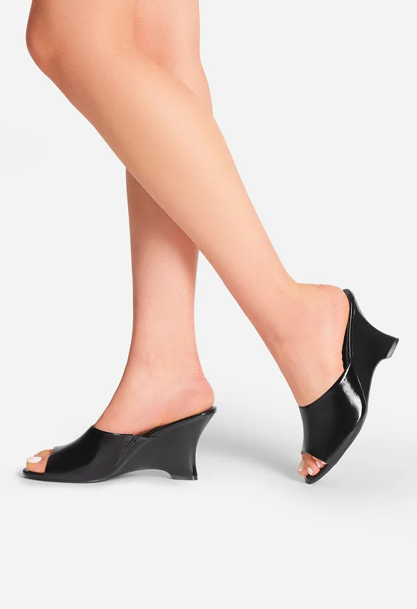 Peep-Toe Wedge Sandals - Image 2