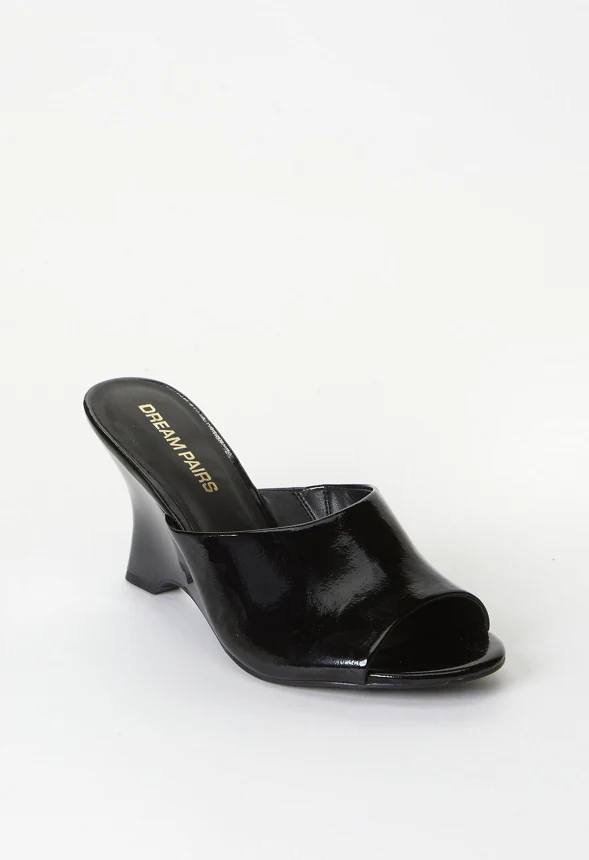 Peep-Toe Wedge Sandals - Image 3