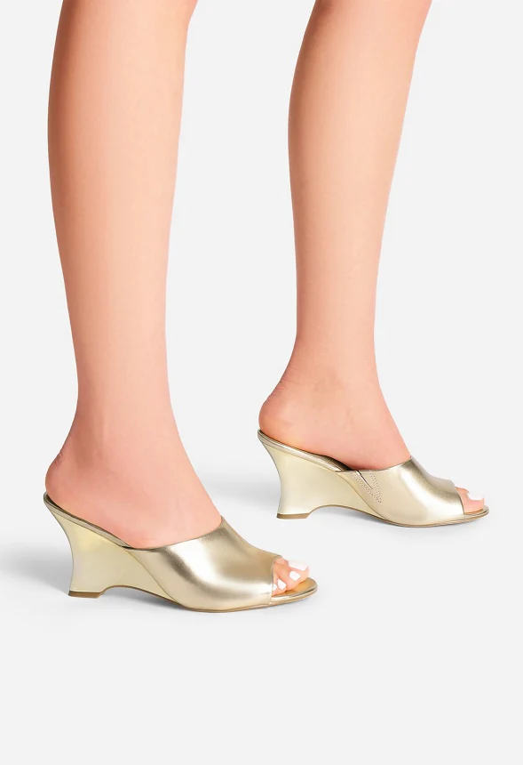 Peep-Toe Wedge Sandals - Image 2